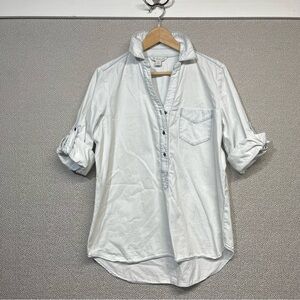 M Khakis & Co Denim Pullover Half Button Shirt